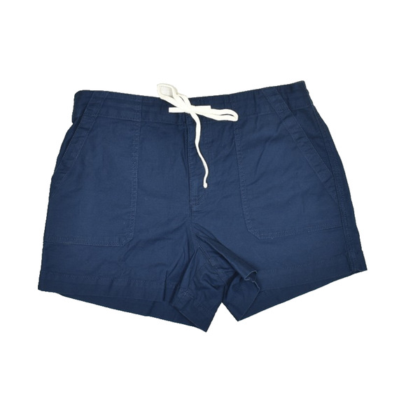 NEW LOFT Women's Navy Blue Shorts Size 10 Drawstring Pull On Stretch - Picture 1 of 8